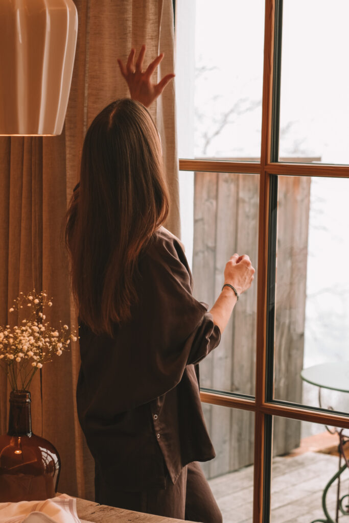 Ferienhaus Rosa-Ausblick aus dem Fenster