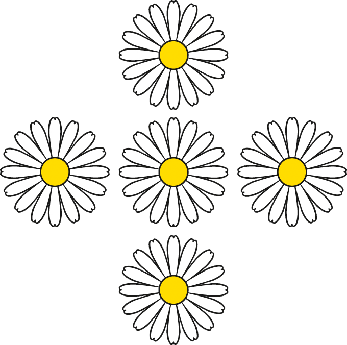 Logo mit 5 Blumen für Urlaub am Bauernhof